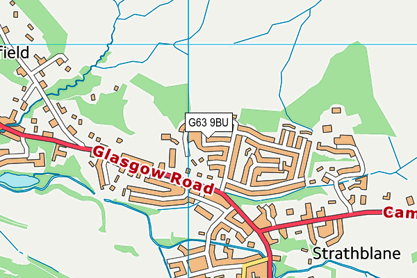 G63 9BU map - OS VectorMap District (Ordnance Survey)