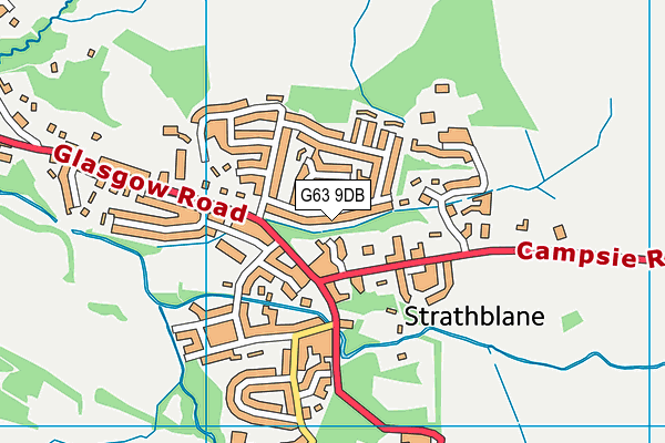 G63 9DB map - OS VectorMap District (Ordnance Survey)