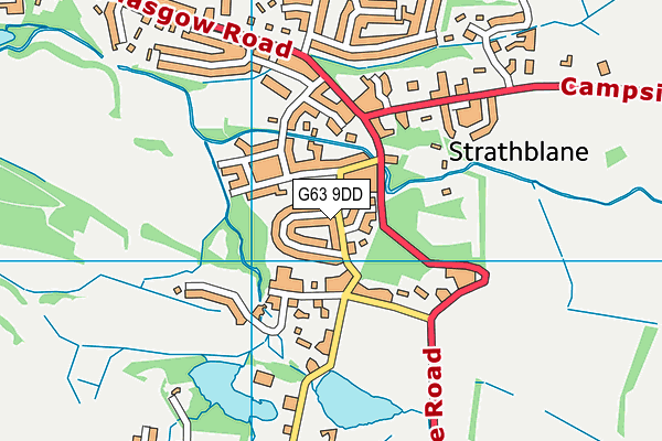 G63 9DD map - OS VectorMap District (Ordnance Survey)