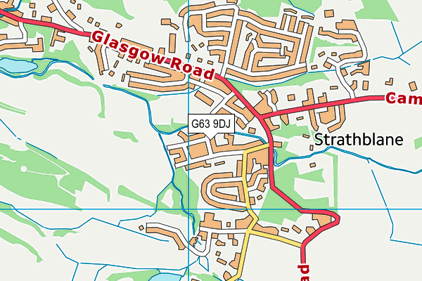 G63 9DJ map - OS VectorMap District (Ordnance Survey)