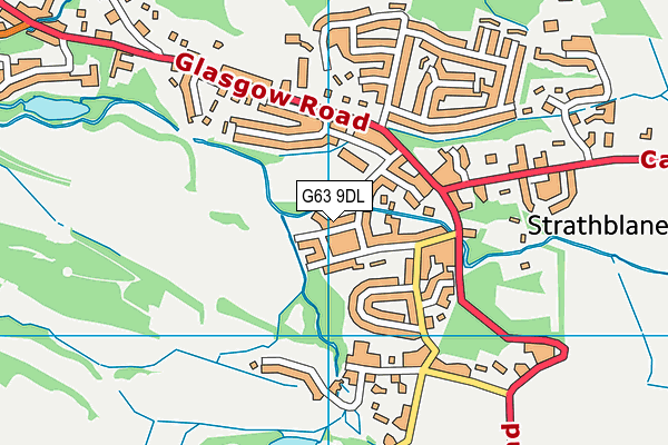 G63 9DL map - OS VectorMap District (Ordnance Survey)