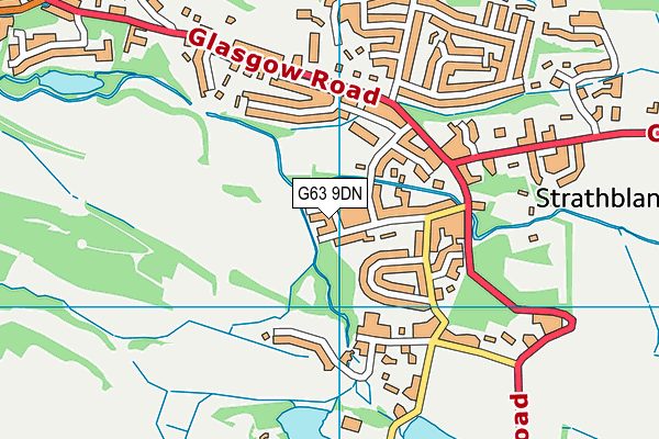 G63 9DN map - OS VectorMap District (Ordnance Survey)