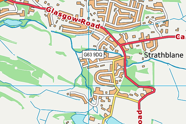G63 9DQ map - OS VectorMap District (Ordnance Survey)