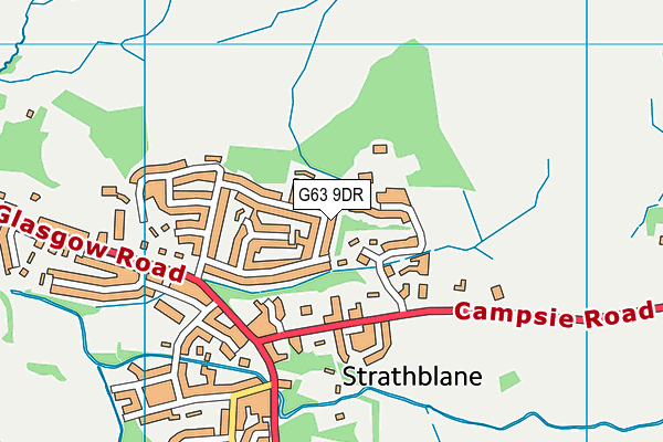 G63 9DR map - OS VectorMap District (Ordnance Survey)