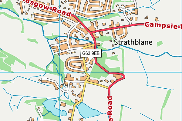 G63 9EB map - OS VectorMap District (Ordnance Survey)