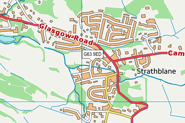G63 9ED map - OS VectorMap District (Ordnance Survey)