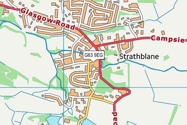 G63 9EG map - OS VectorMap District (Ordnance Survey)