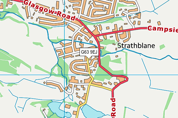 G63 9EJ map - OS VectorMap District (Ordnance Survey)