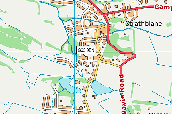 G63 9EN map - OS VectorMap District (Ordnance Survey)