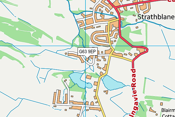 G63 9EP map - OS VectorMap District (Ordnance Survey)