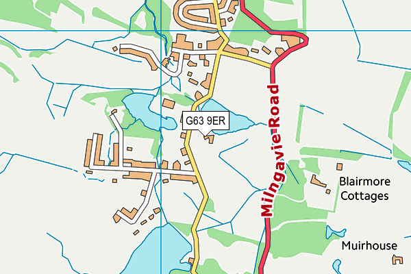 G63 9ER map - OS VectorMap District (Ordnance Survey)