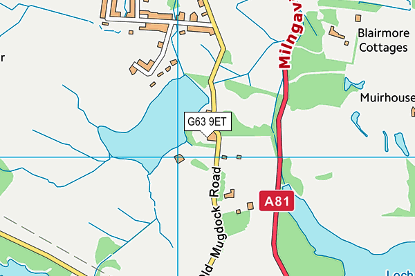 G63 9ET map - OS VectorMap District (Ordnance Survey)