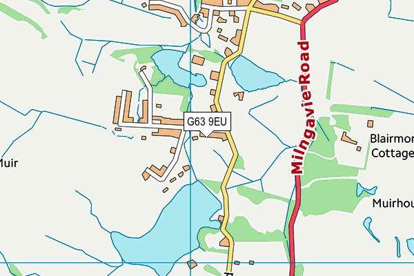 G63 9EU map - OS VectorMap District (Ordnance Survey)