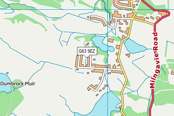 G63 9EZ map - OS VectorMap District (Ordnance Survey)