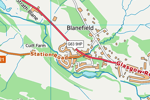 G63 9HP map - OS VectorMap District (Ordnance Survey)