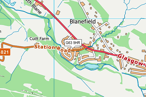 G63 9HR map - OS VectorMap District (Ordnance Survey)