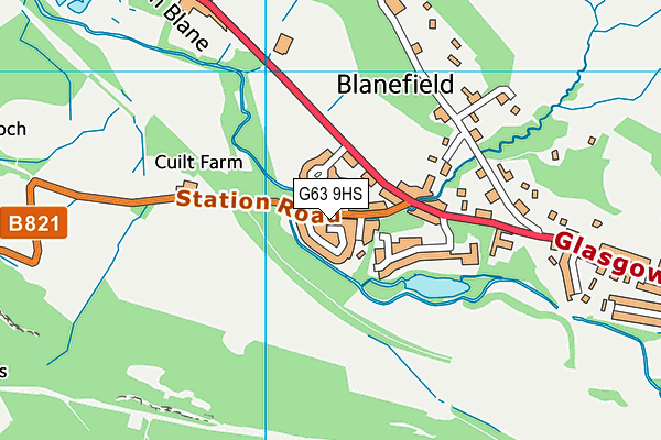 G63 9HS map - OS VectorMap District (Ordnance Survey)