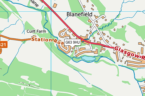 G63 9HU map - OS VectorMap District (Ordnance Survey)