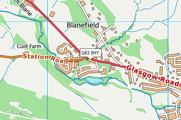 G63 9HY map - OS VectorMap District (Ordnance Survey)