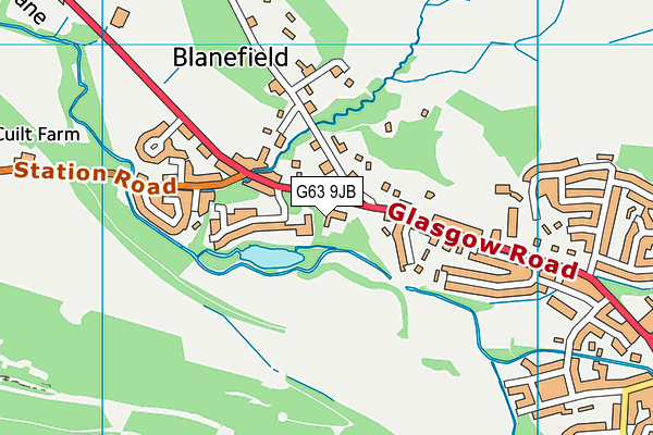 G63 9JB map - OS VectorMap District (Ordnance Survey)