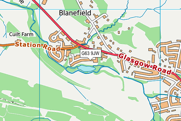 G63 9JW map - OS VectorMap District (Ordnance Survey)