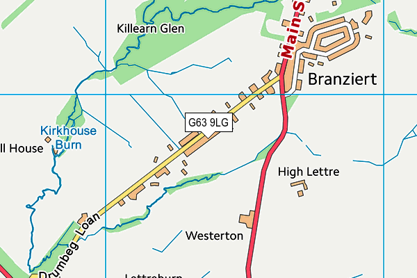 G63 9LG map - OS VectorMap District (Ordnance Survey)