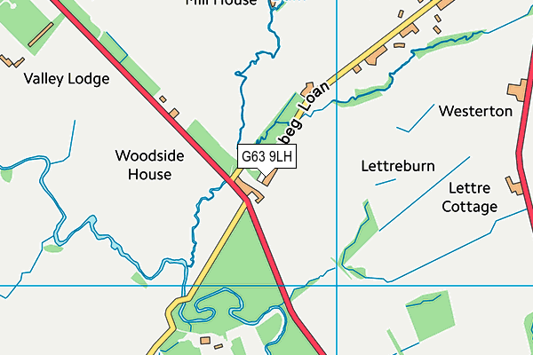 G63 9LH map - OS VectorMap District (Ordnance Survey)