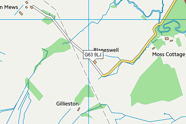 G63 9LJ map - OS VectorMap District (Ordnance Survey)