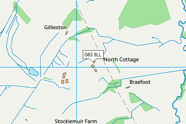 G63 9LL map - OS VectorMap District (Ordnance Survey)