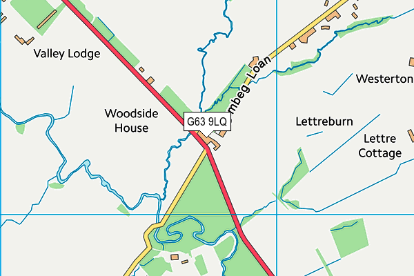 G63 9LQ map - OS VectorMap District (Ordnance Survey)