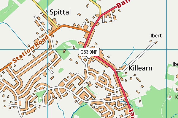 G63 9NF map - OS VectorMap District (Ordnance Survey)