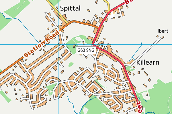 G63 9NG map - OS VectorMap District (Ordnance Survey)