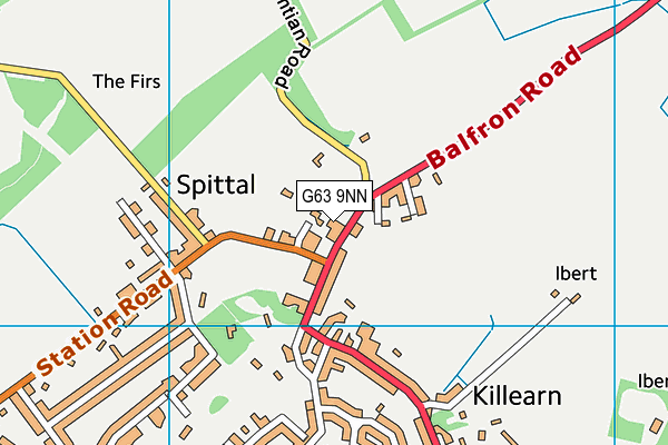 G63 9NN map - OS VectorMap District (Ordnance Survey)