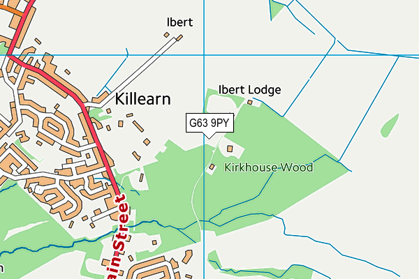 G63 9PY map - OS VectorMap District (Ordnance Survey)