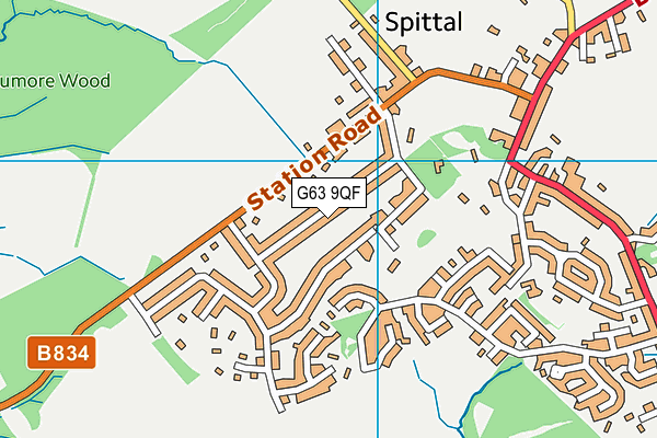 G63 9QF map - OS VectorMap District (Ordnance Survey)