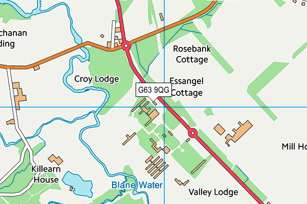 G63 9QG map - OS VectorMap District (Ordnance Survey)