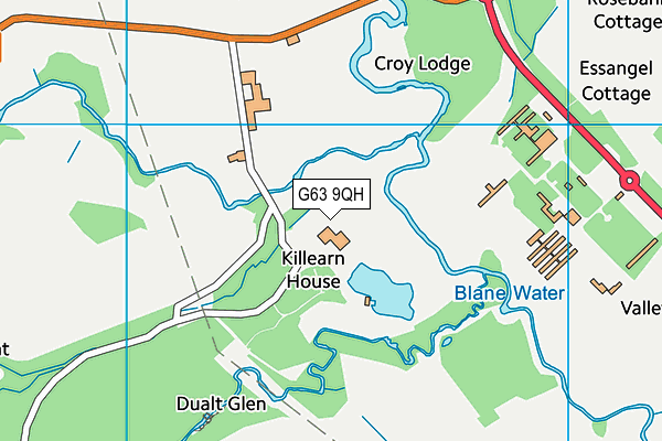 G63 9QH map - OS VectorMap District (Ordnance Survey)