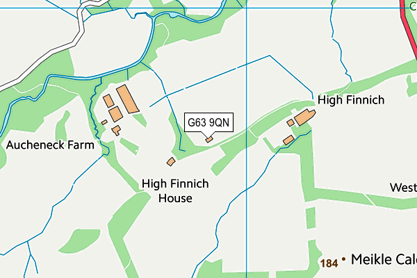 G63 9QN map - OS VectorMap District (Ordnance Survey)