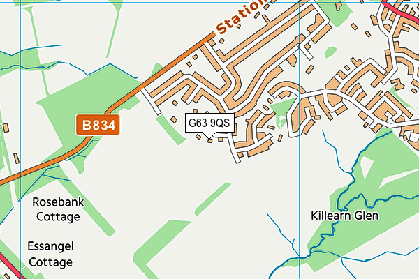 G63 9QS map - OS VectorMap District (Ordnance Survey)