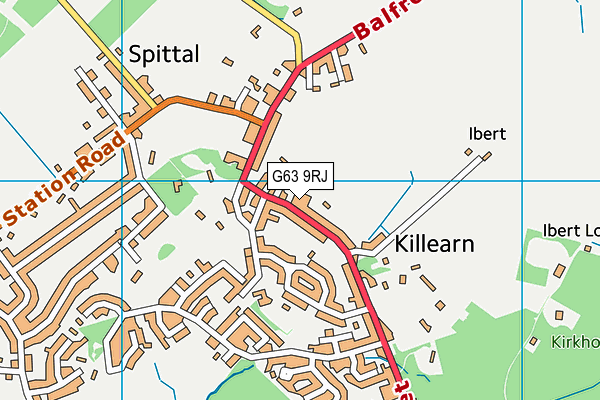 G63 9RJ map - OS VectorMap District (Ordnance Survey)