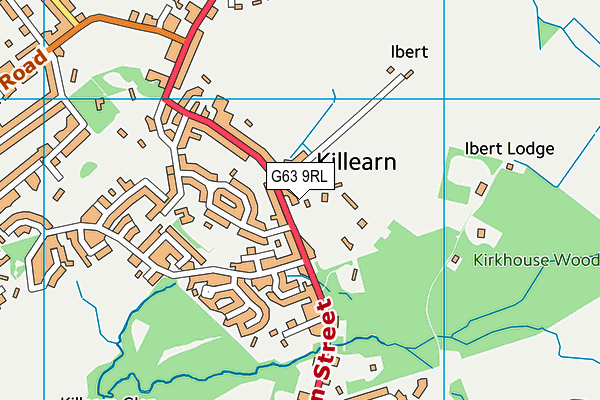 G63 9RL map - OS VectorMap District (Ordnance Survey)