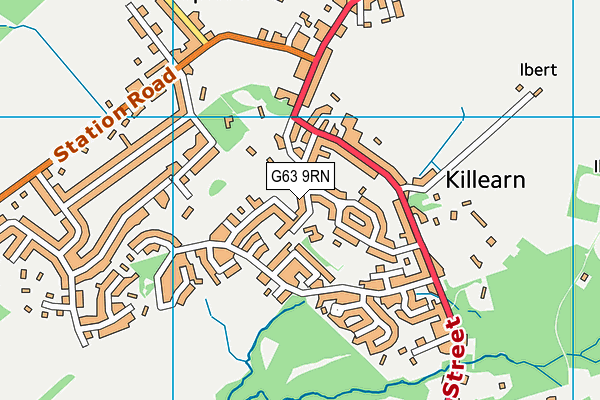 G63 9RN map - OS VectorMap District (Ordnance Survey)