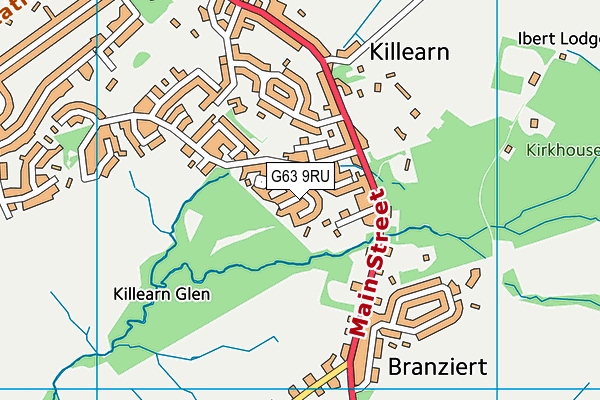 G63 9RU map - OS VectorMap District (Ordnance Survey)