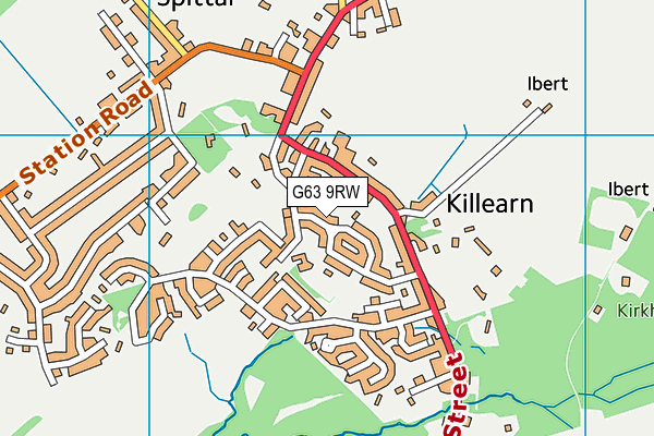 G63 9RW map - OS VectorMap District (Ordnance Survey)