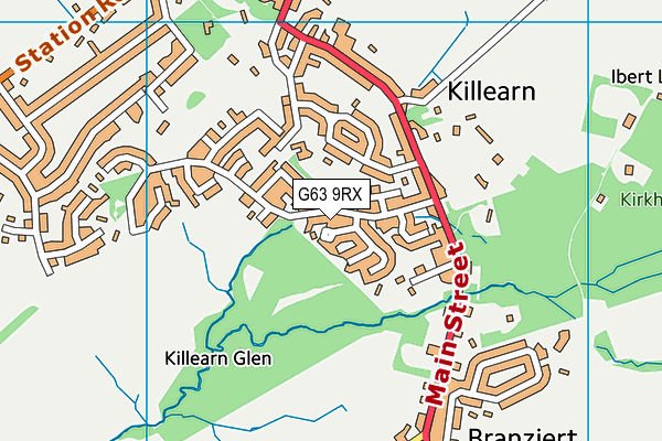 G63 9RX map - OS VectorMap District (Ordnance Survey)