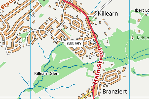 G63 9RY map - OS VectorMap District (Ordnance Survey)