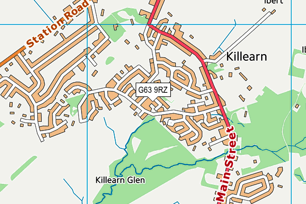 G63 9RZ map - OS VectorMap District (Ordnance Survey)