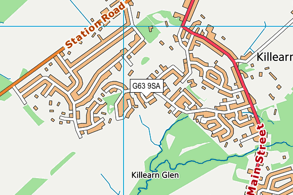 G63 9SA map - OS VectorMap District (Ordnance Survey)