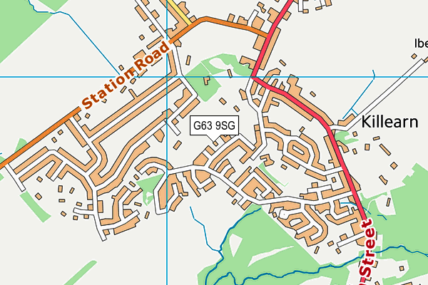 G63 9SG map - OS VectorMap District (Ordnance Survey)