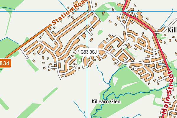 G63 9SJ map - OS VectorMap District (Ordnance Survey)